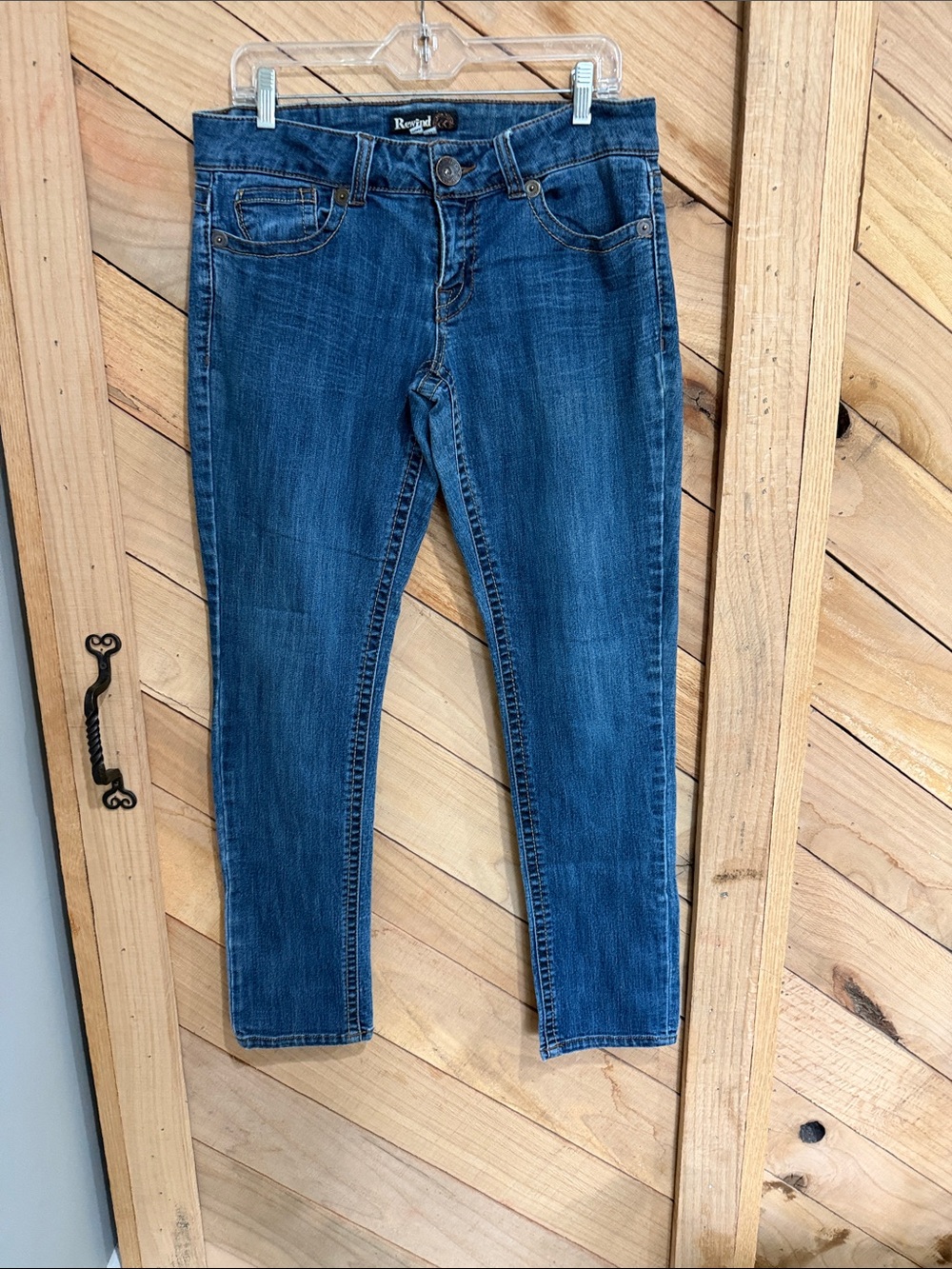 Rewind Women's Skinny Jeans - Dark Blue Wash